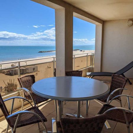 Un appartement face à la mer, en plein centre de Valras